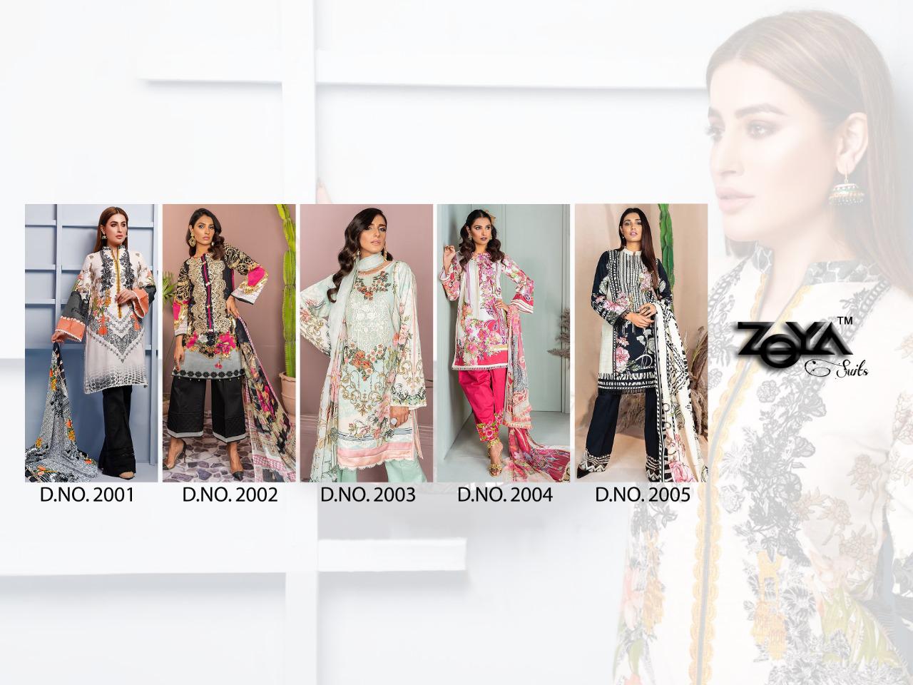 Zoya Firdous Lawn Collection 20 Wholesale Pakistani Ladies Suits