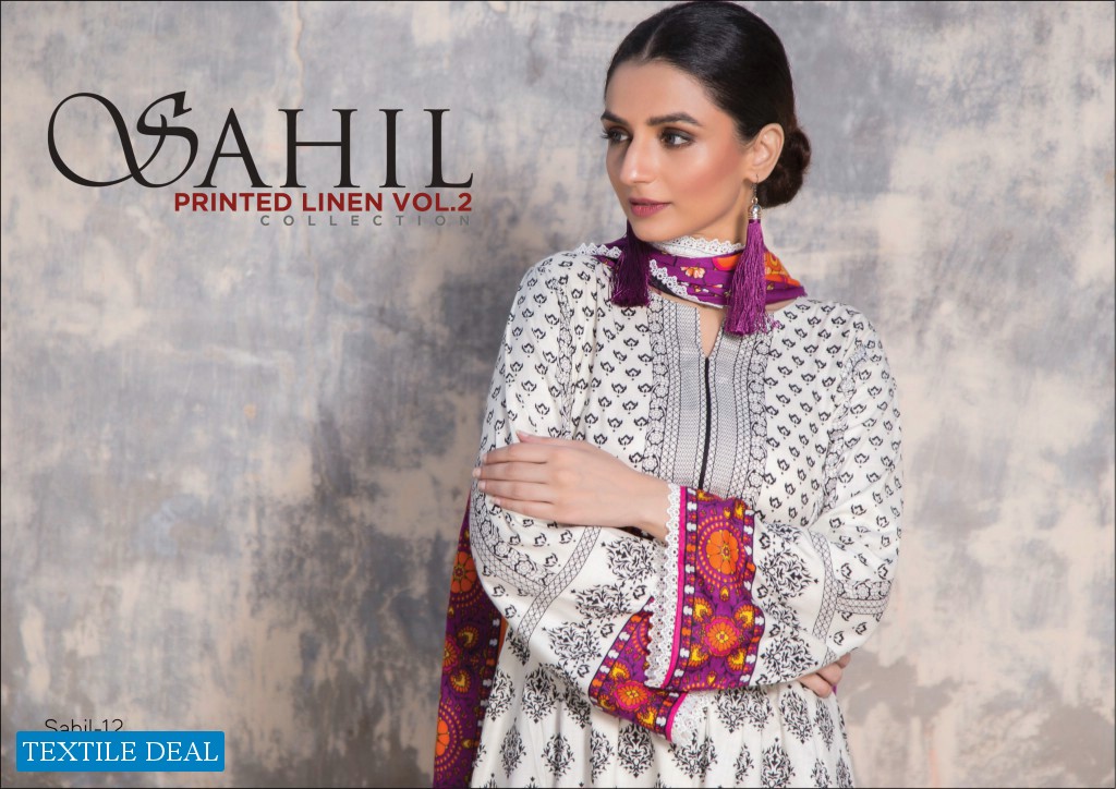 Zs Sahil Linen Vol-2 Wholesale Linen Pakistani Dress
