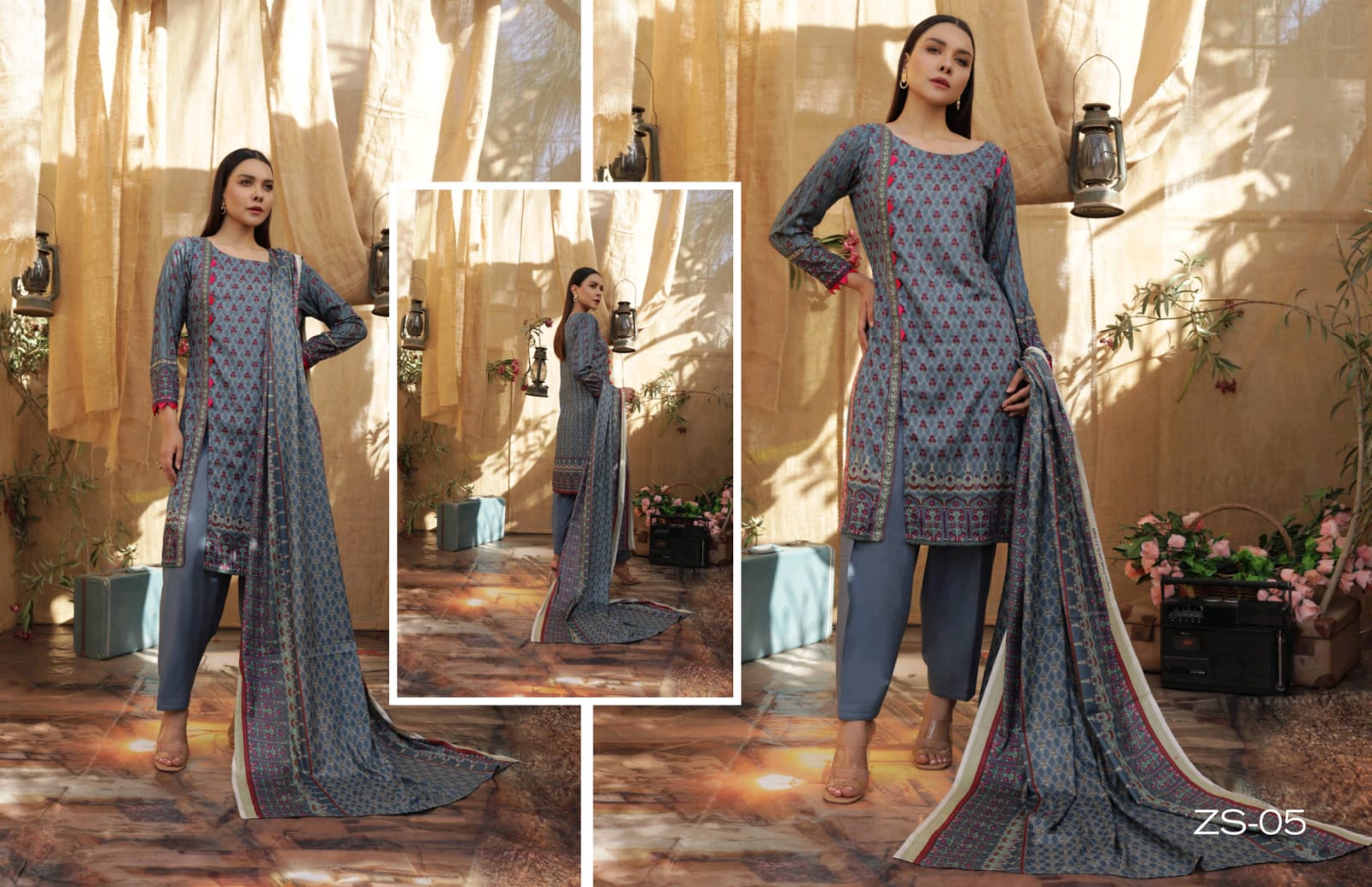 Zs presents rang reza lawn vol 2 lawn printed exclusive style salwar suits