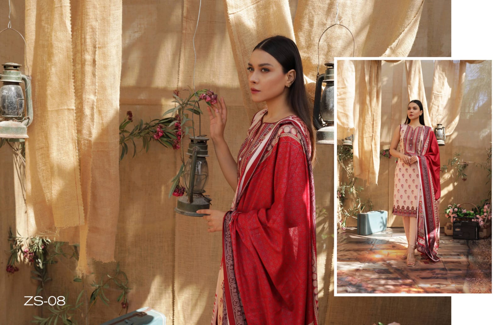 Zs presents rang reza lawn vol 2 lawn printed exclusive style salwar suits