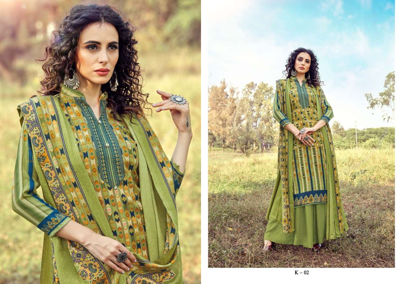 Zulfat Winter Fantasy Vol-4 Wholesale Pashmina Dress Material