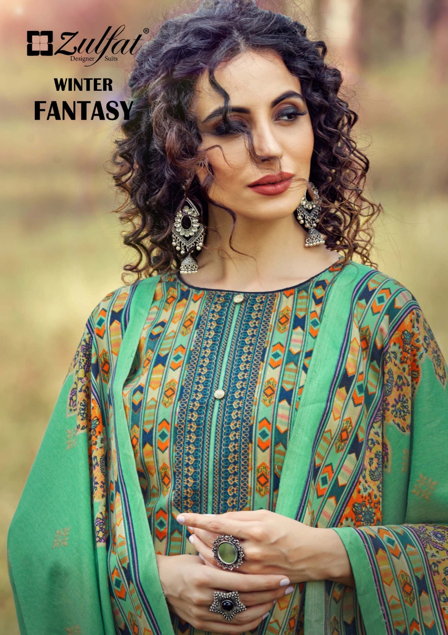 Zulfat Winter Fantasy Vol-4 Wholesale Pashmina Dress Material