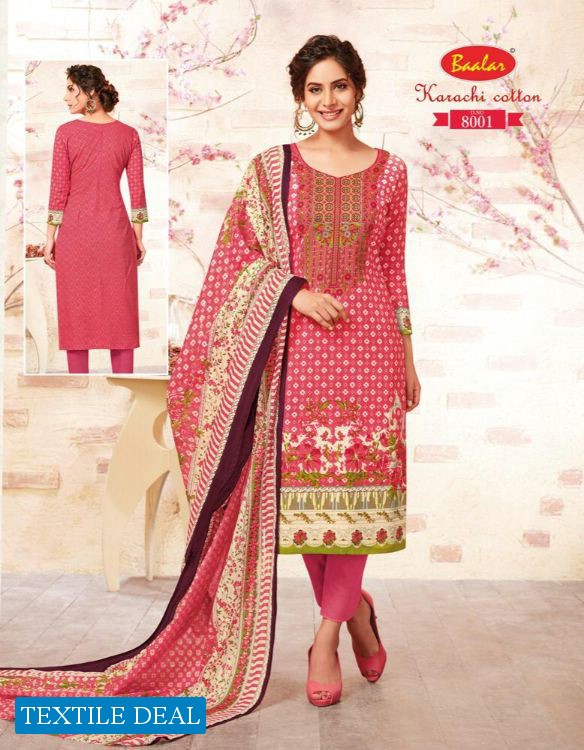 baalar karachi Cotton Vol-8 Wholesaler of Dress material