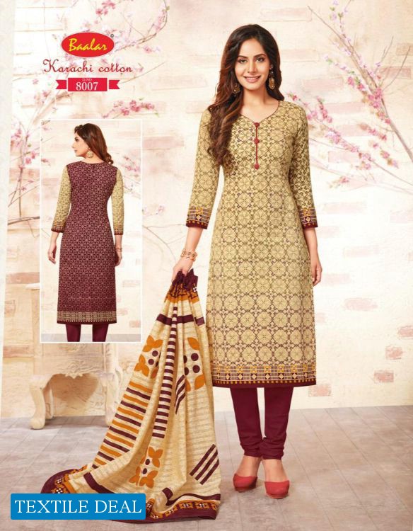 baalar karachi Cotton Vol-8 Wholesaler of Dress material