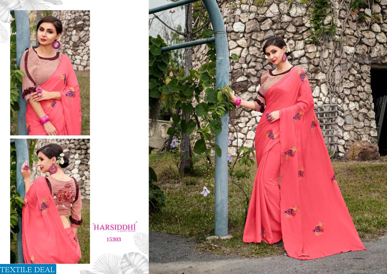 harsiddhi Grishma Wholesale Embroidered Ethnic Saree