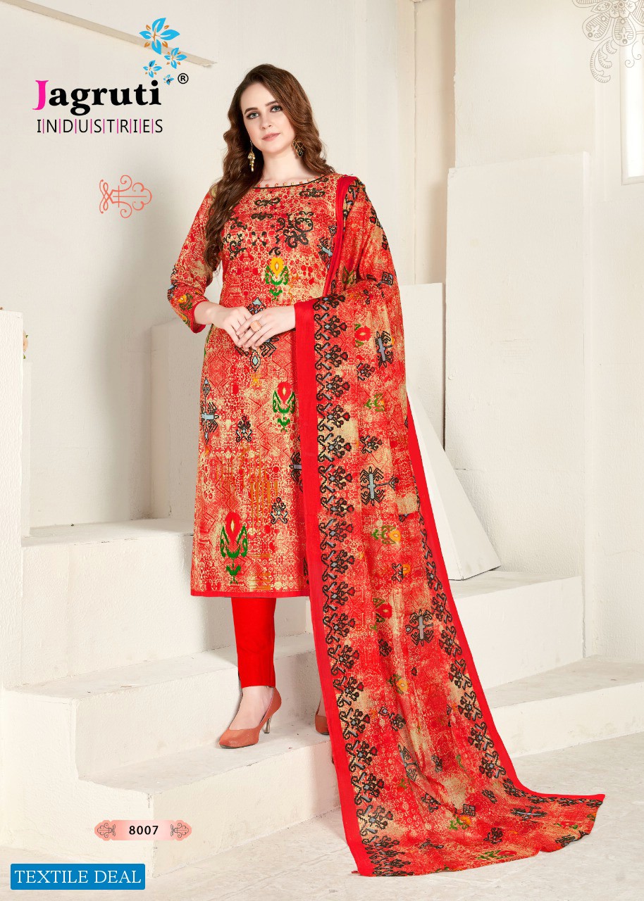 jagruti Nargis Vol-8 Wholesale Printed Dress material