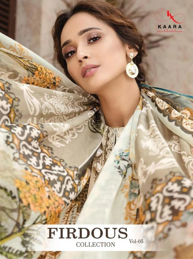 kaara Firdous Lawn Collection Vol-5 Wholesale Cotton Print Dress Material