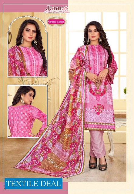 kalyan Jannat karachi Vol-4 Wholesale Karachi printed Dress Material