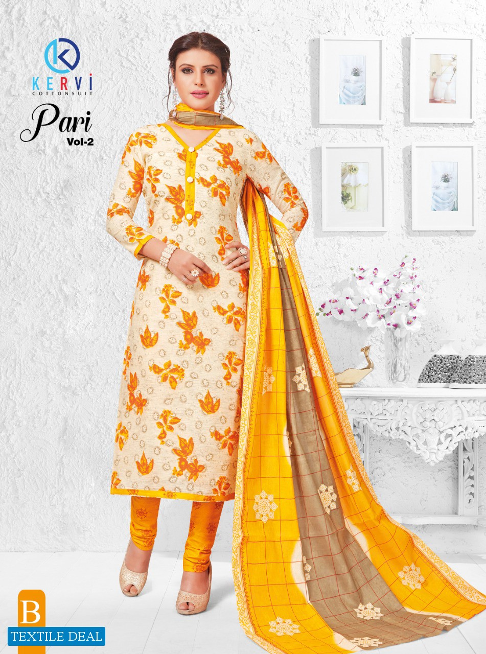 kervi pari Pachrangi Wholesale Formal Printed Dress Material