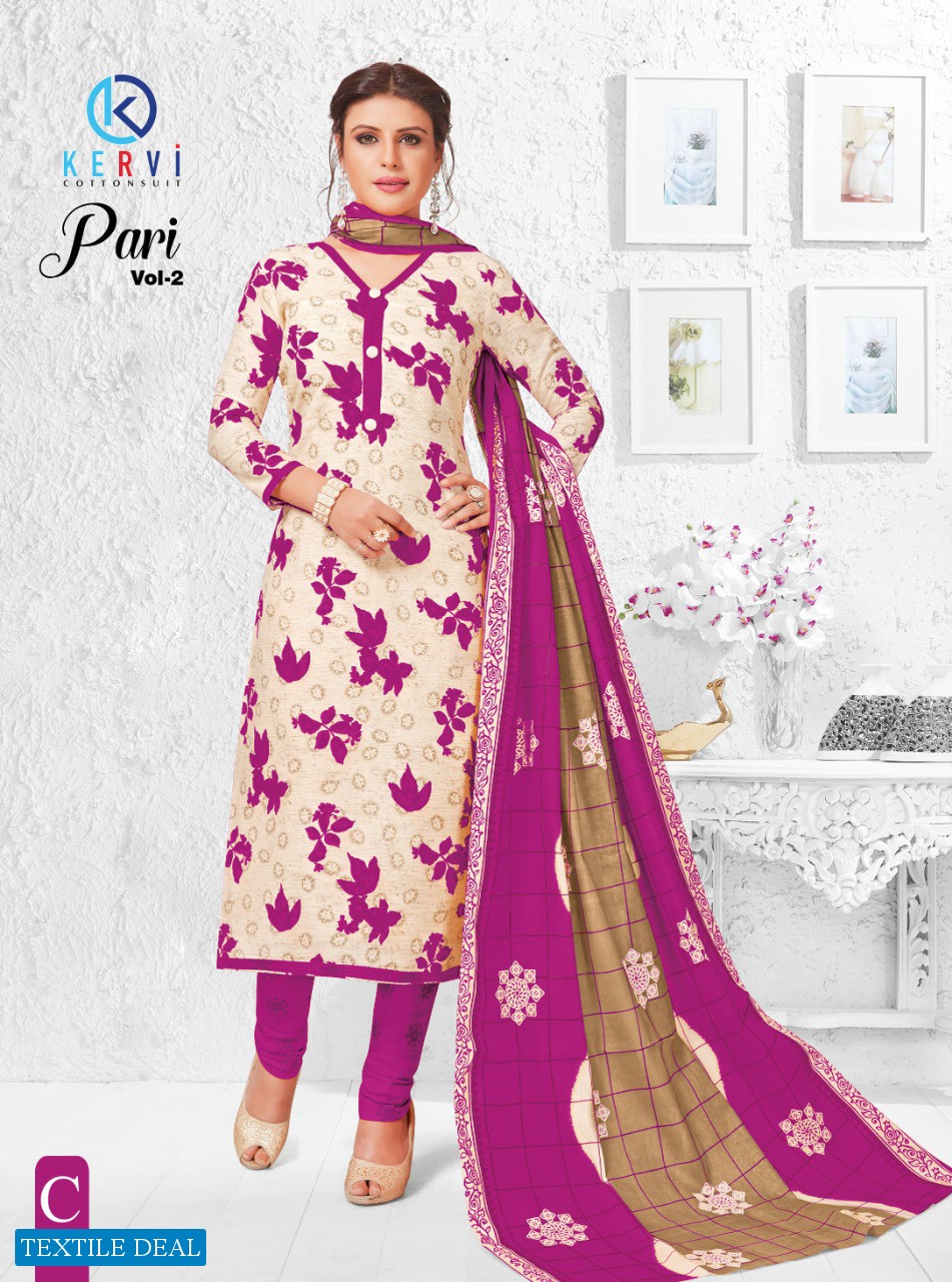 kervi pari Pachrangi Wholesale Formal Printed Dress Material
