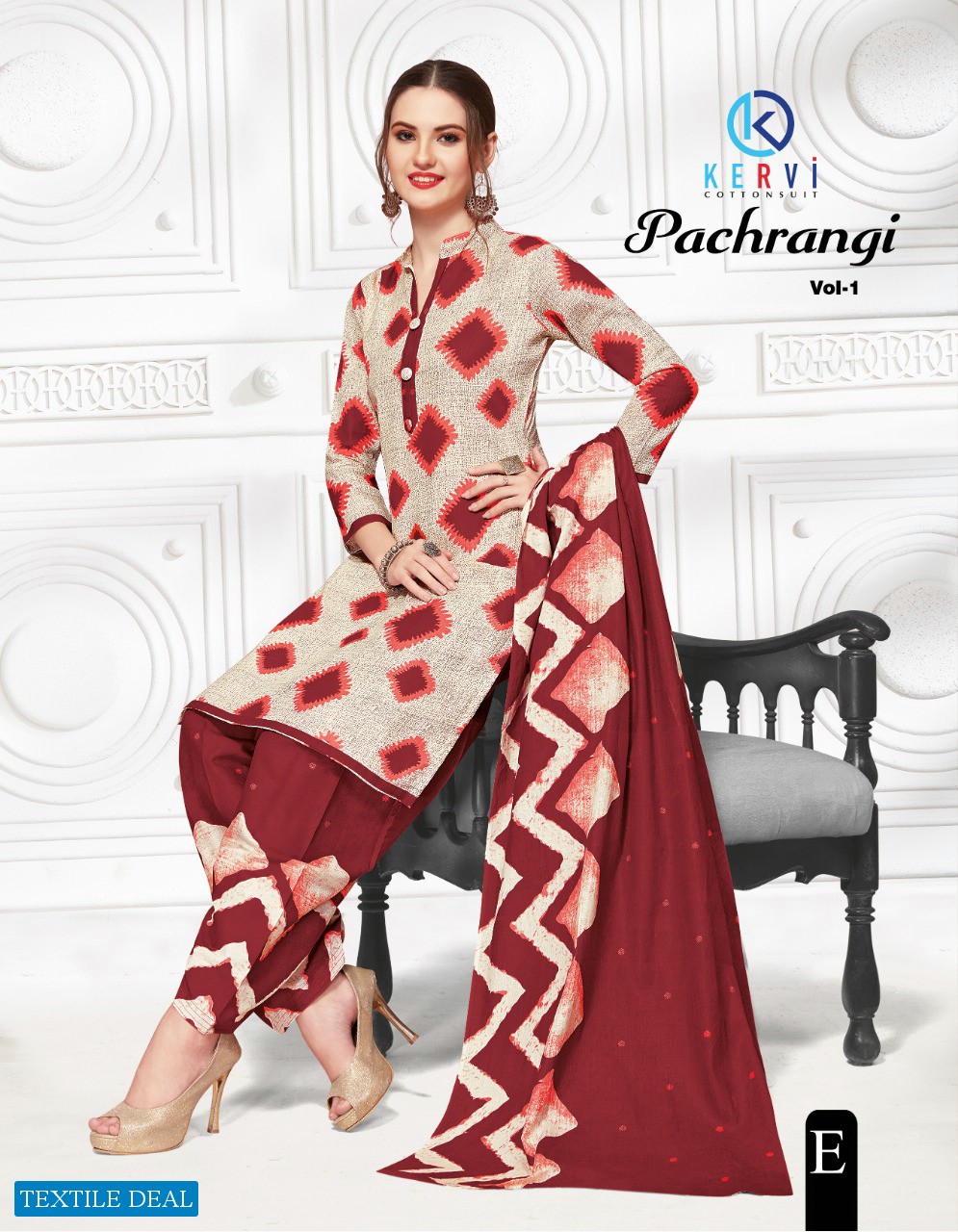 kervi pari Pachrangi Wholesale Formal Printed Dress Material