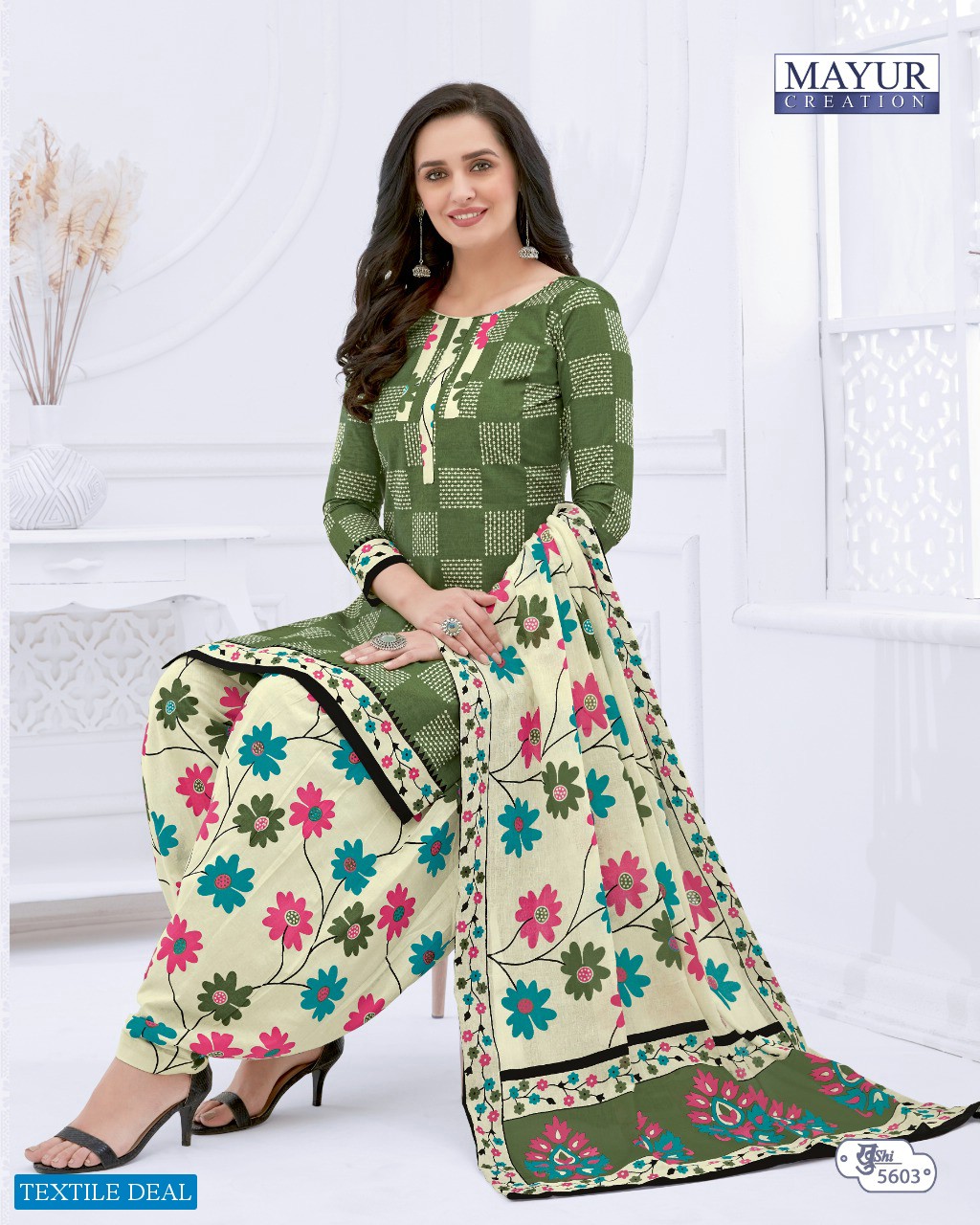 mayur khushi vol-56 Wholesale cotton printed Dress material