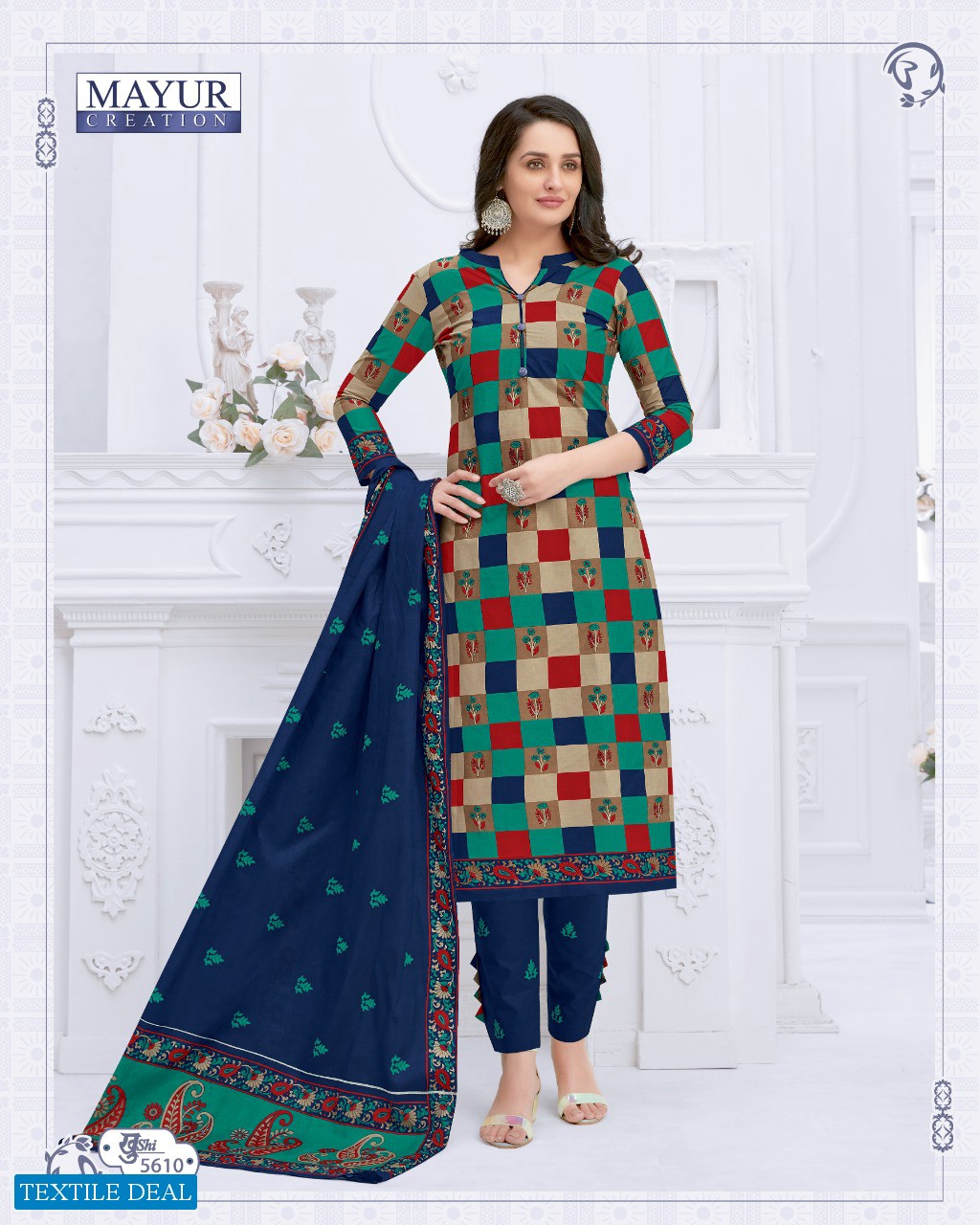 mayur khushi vol-56 Wholesale cotton printed Dress material