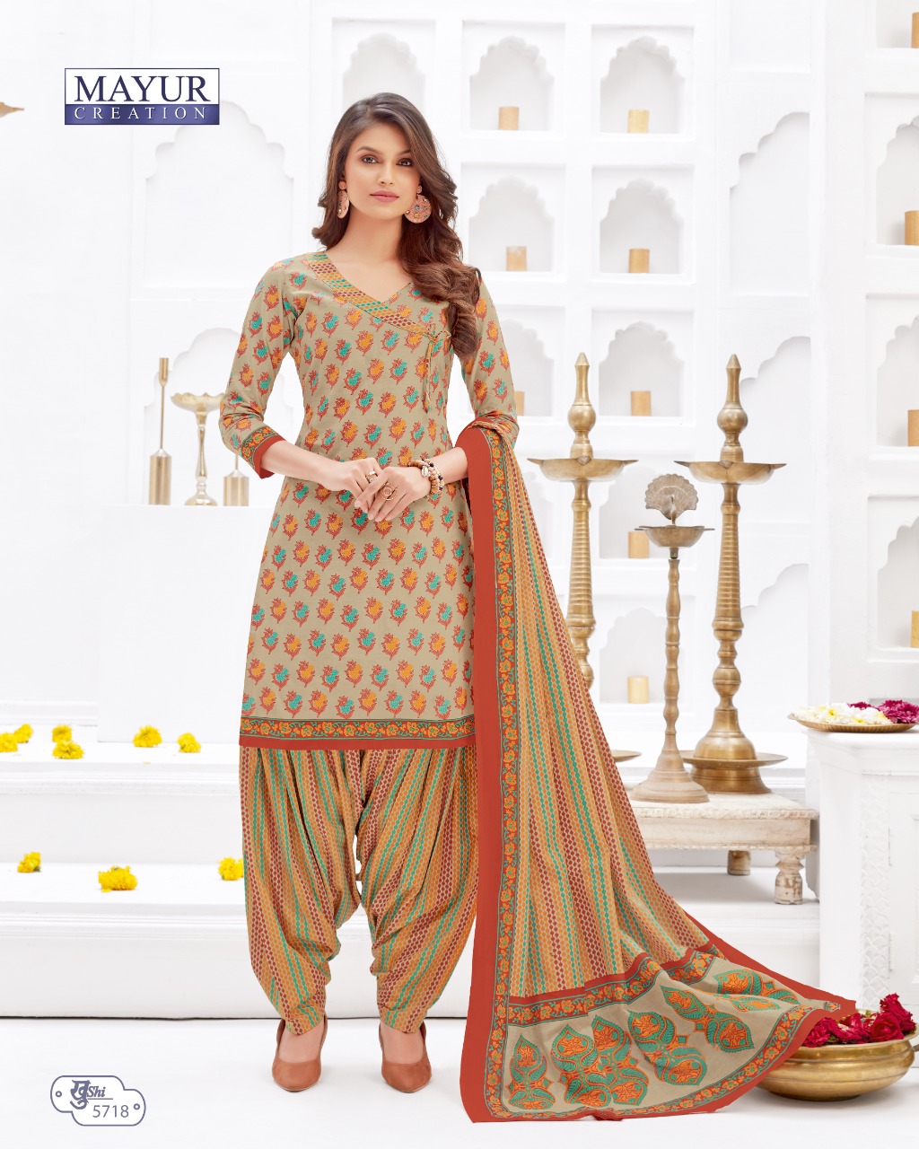 mayur khushi vol-57 Wholesale cotton printed Dress material