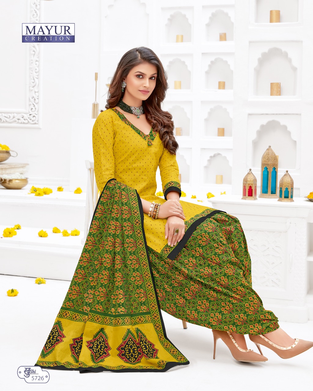 mayur khushi vol-57 Wholesale cotton printed Dress material