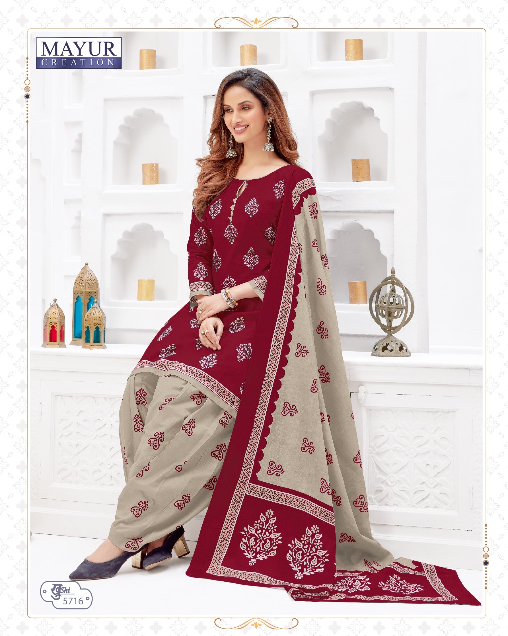 mayur khushi vol-57 Wholesale cotton printed Dress material