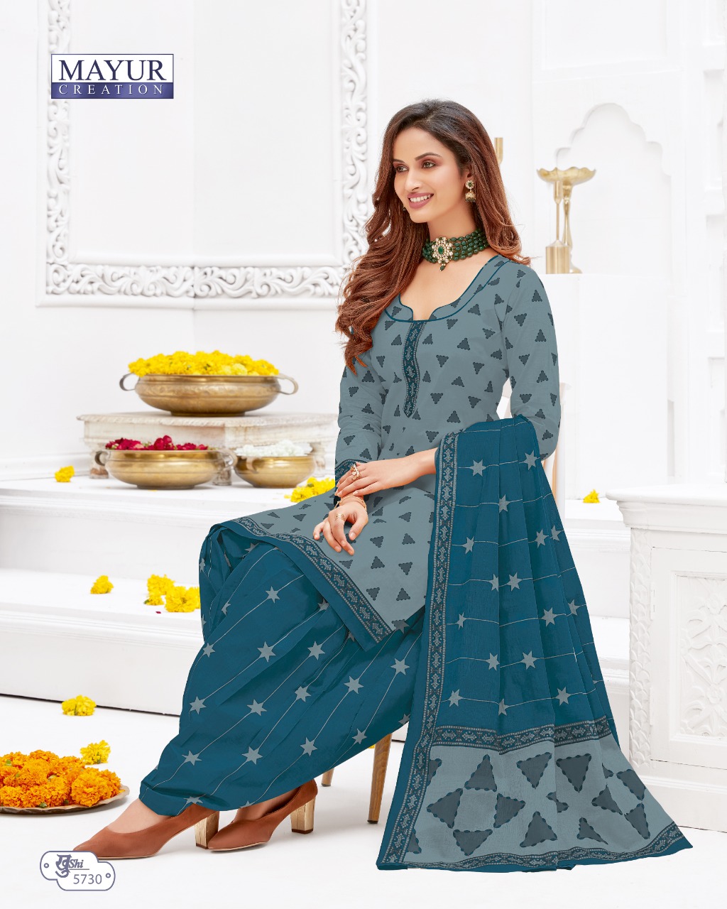 mayur khushi vol-57 Wholesale cotton printed Dress material