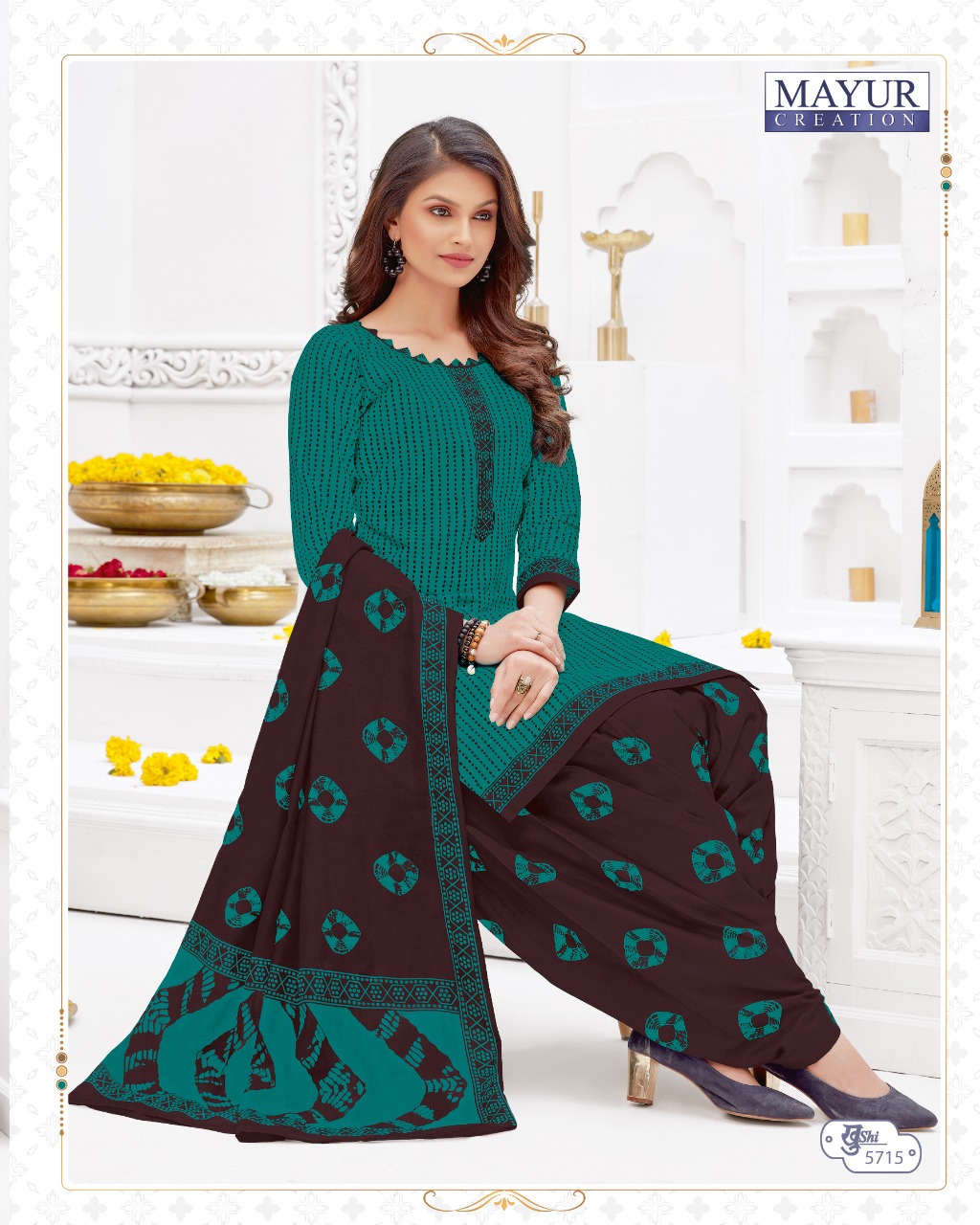 mayur khushi vol-57 Wholesale cotton printed Dress material