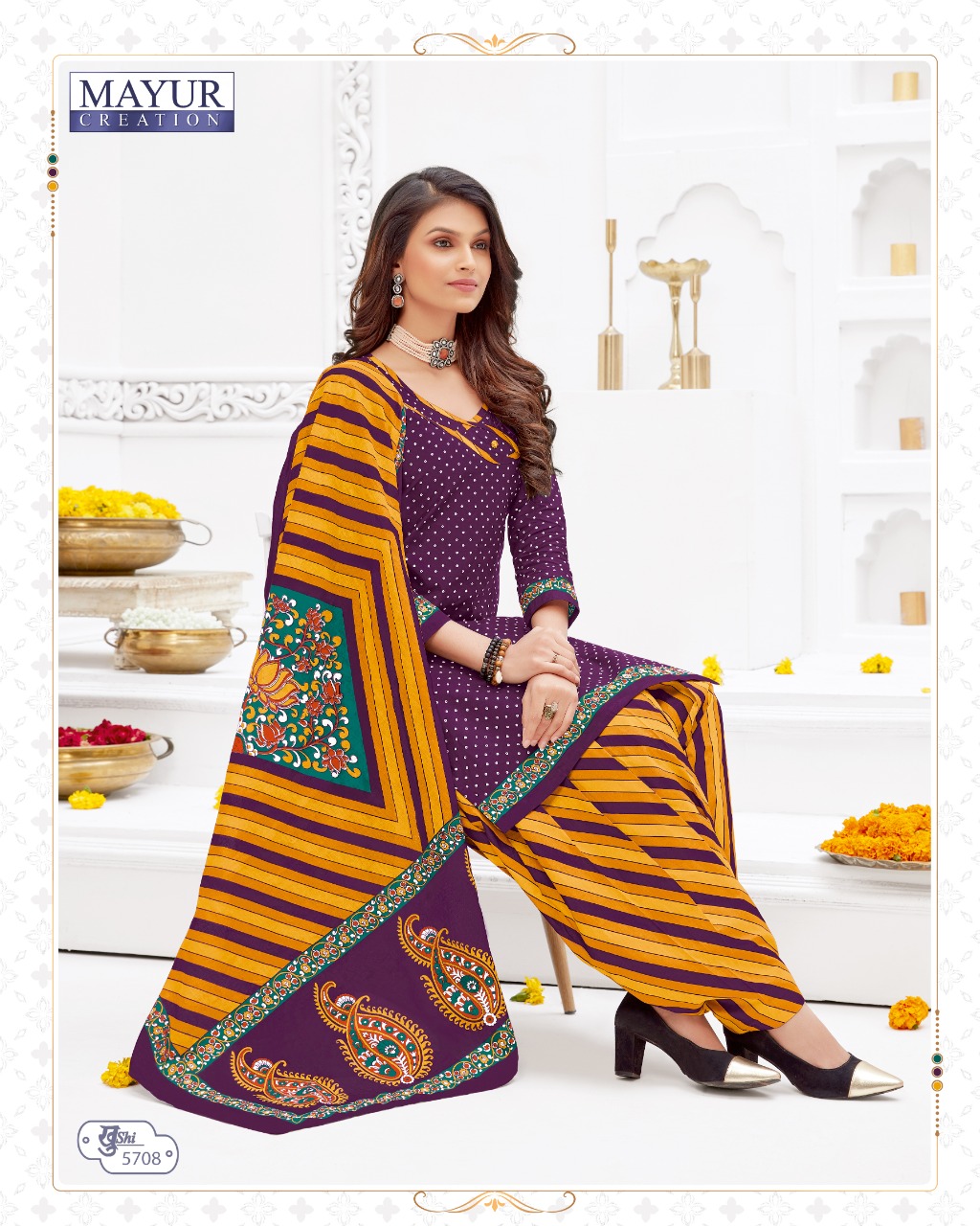 mayur khushi vol-57 Wholesale cotton printed Dress material