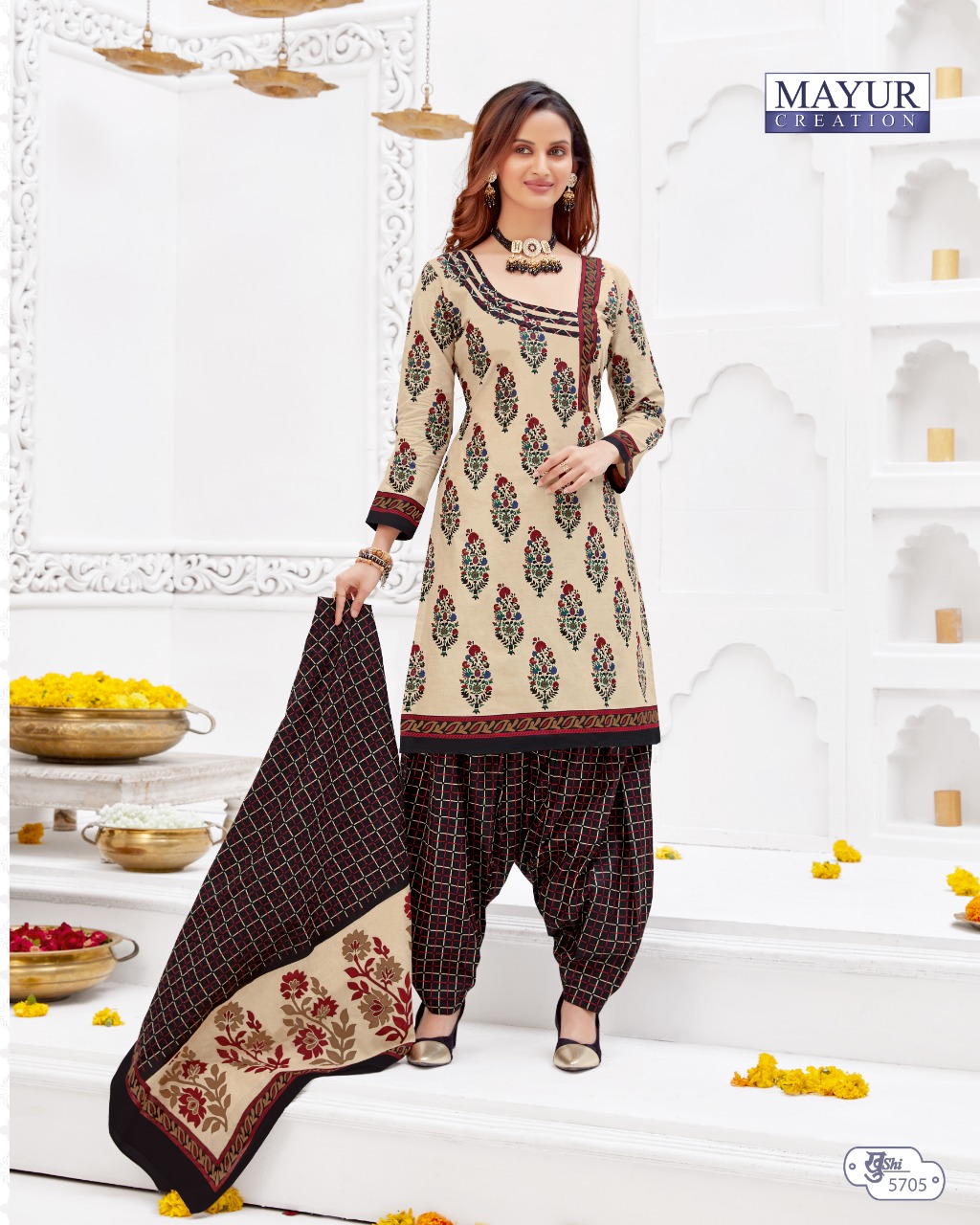 mayur khushi vol-57 Wholesale cotton printed Dress material