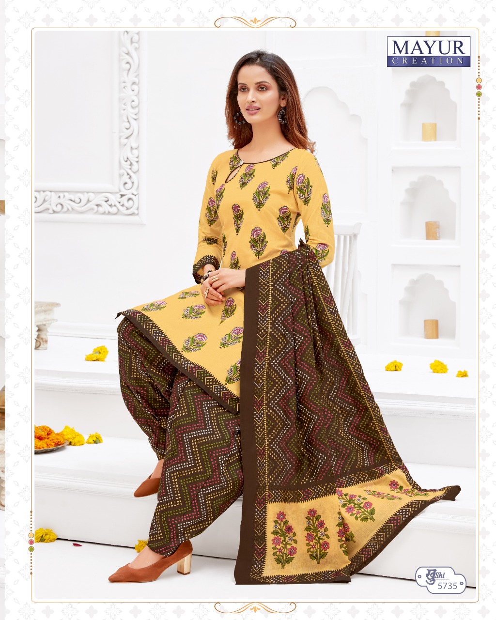 mayur khushi vol-57 Wholesale cotton printed Dress material