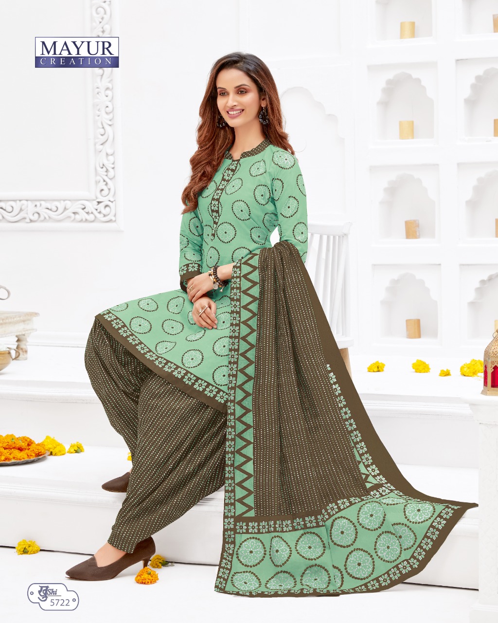 mayur khushi vol-57 Wholesale cotton printed Dress material