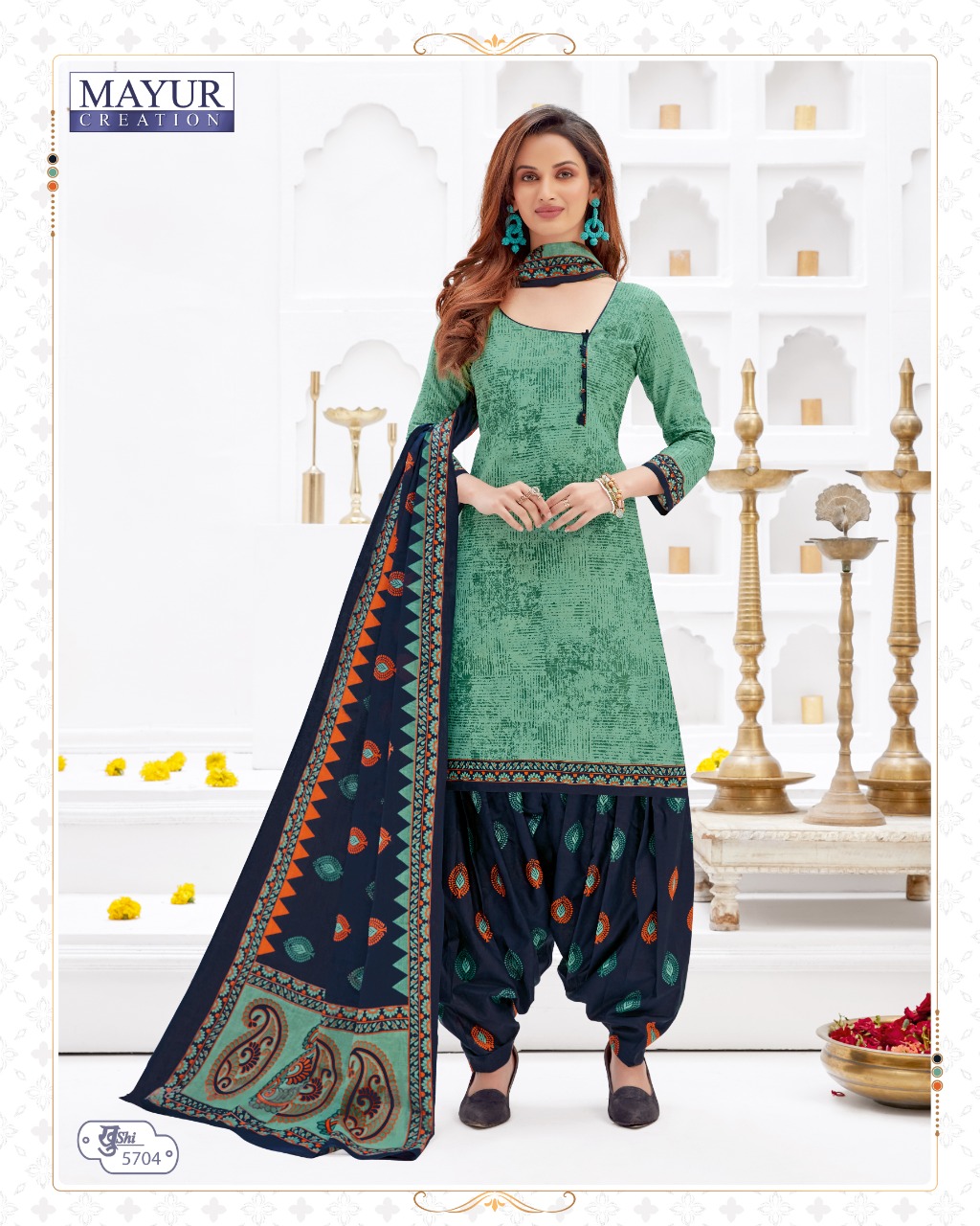 mayur khushi vol-57 Wholesale cotton printed Dress material