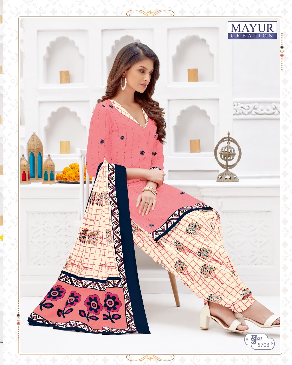 mayur khushi vol-57 Wholesale cotton printed Dress material