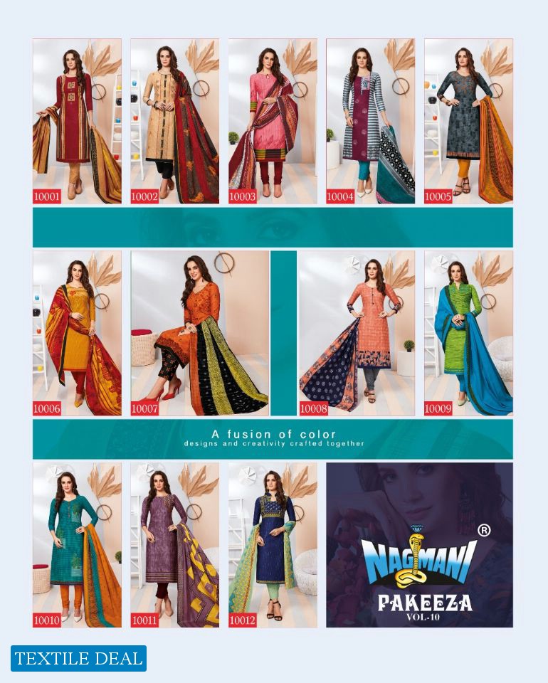 nagmani Pakeeza Vol-10 Wholesale Shopping Formal Woman Dress Material
